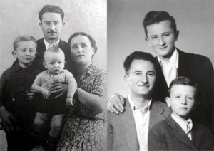 Momcilo Gavric sa suprugom i sinovima